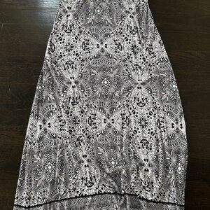 Cynthia Rowley Black and White Paisley Skirt